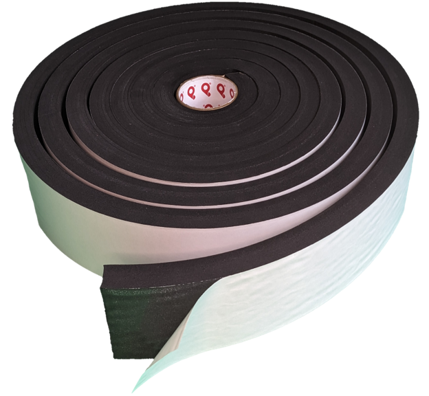Double Sided Neoprene EPDM Blend P8200DC Medium Soft • Pres-On Medium Soft Density, Closed Cell, Double Sided, and Black Neoprene EPDM Blended Foam Tape
