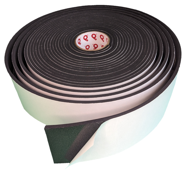 Double Sided PVC Vinyl Foam Tape VF20200 Firm • Pres-On Firm Density, Clsoed Cell, Double Sided, and Black PVC Vinyl Foam Tape